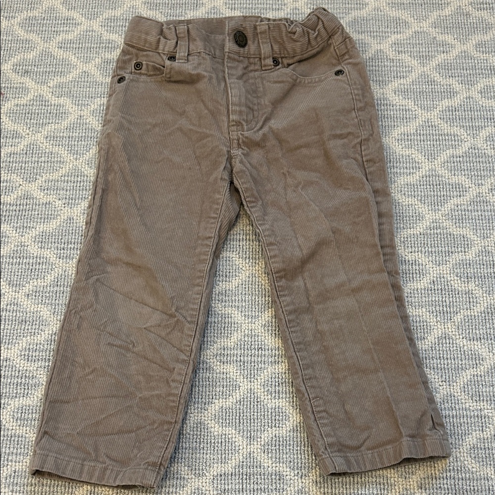 Janie and Jack Taupe Corduroy Pants